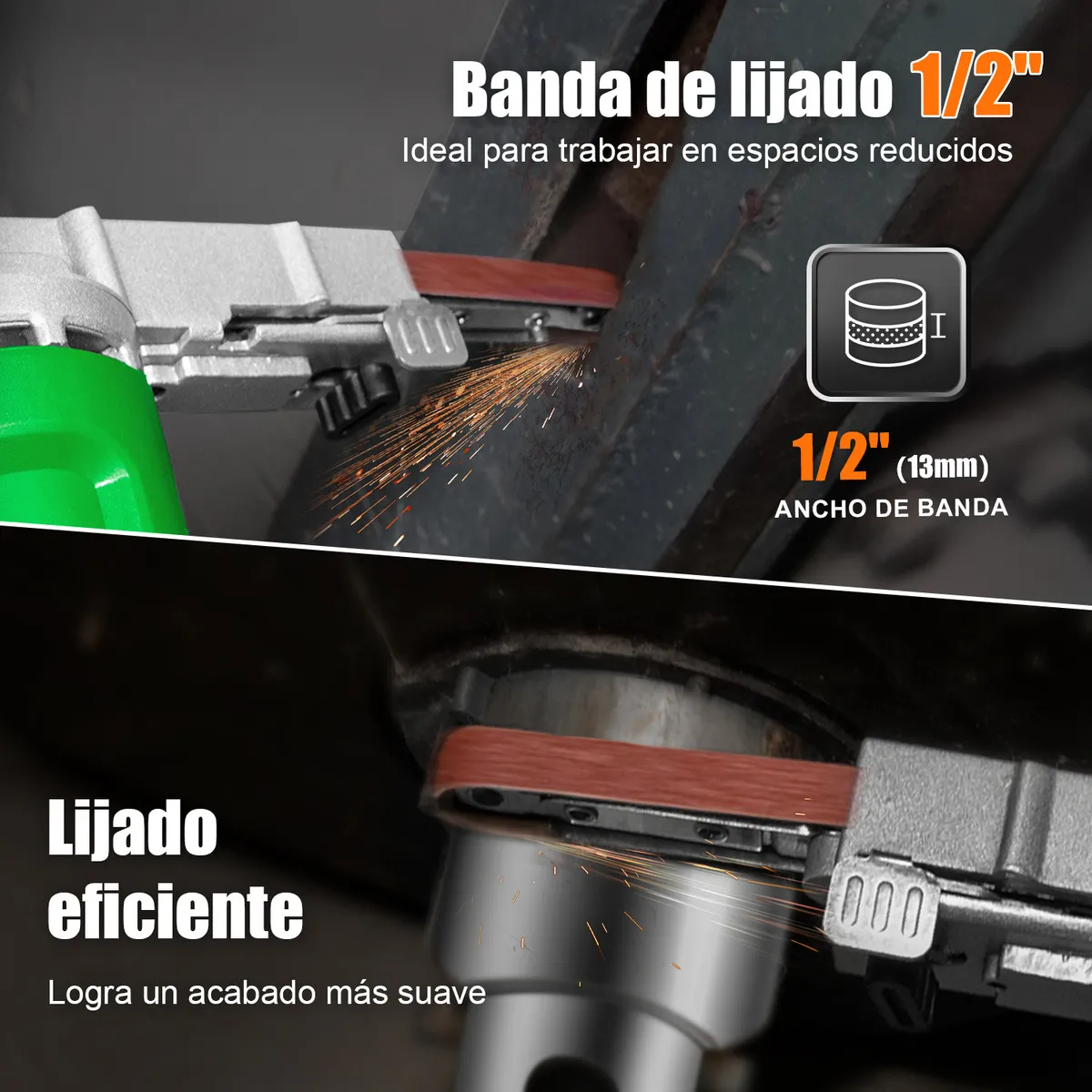 Mini Lijadora De Banda 1/2'' X 18'' Anirona Mbs457a