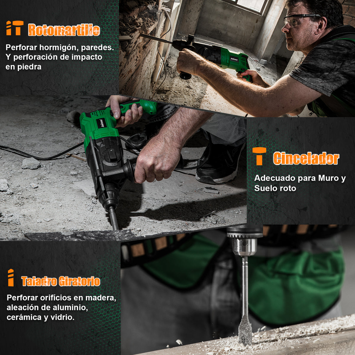 Rotomartillo Perforador Cincelador Sds 850w Anirona RH2600
