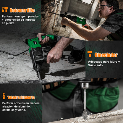 Rotomartillo Perforador Cincelador Sds 850w Anirona RH2600