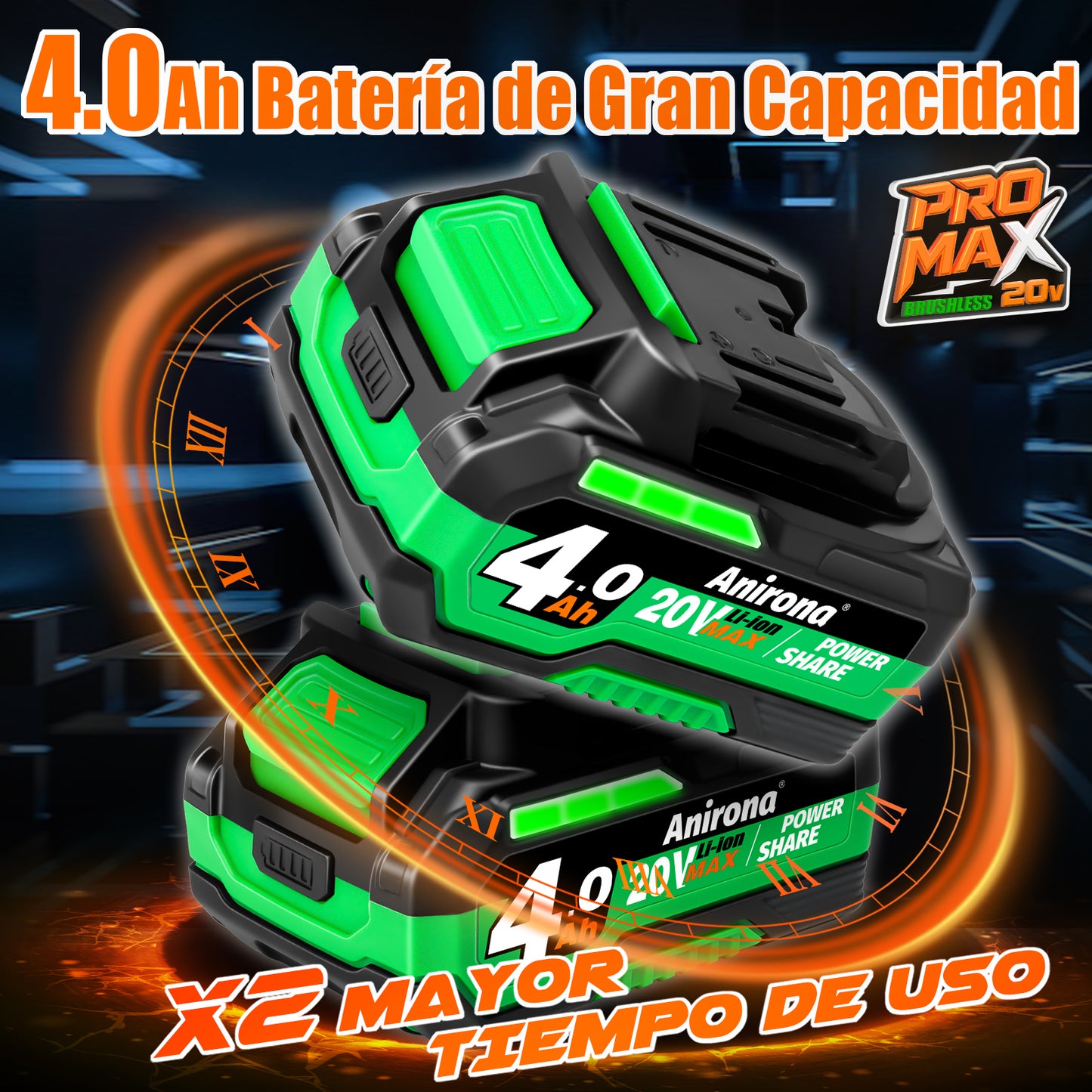 Llave De Impacto Inalámbrico 850nm 4000mah Anirona Promax W850PM