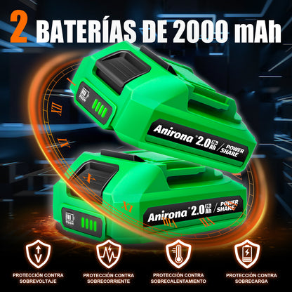 Atornillador De Impacto Inalámbrico De 20v Anirona 2ah Aw965