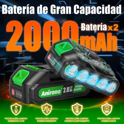 Motosierra Eléctrica Inalámbrica Anirona 20v Con 2 Baterías AA20-CS55