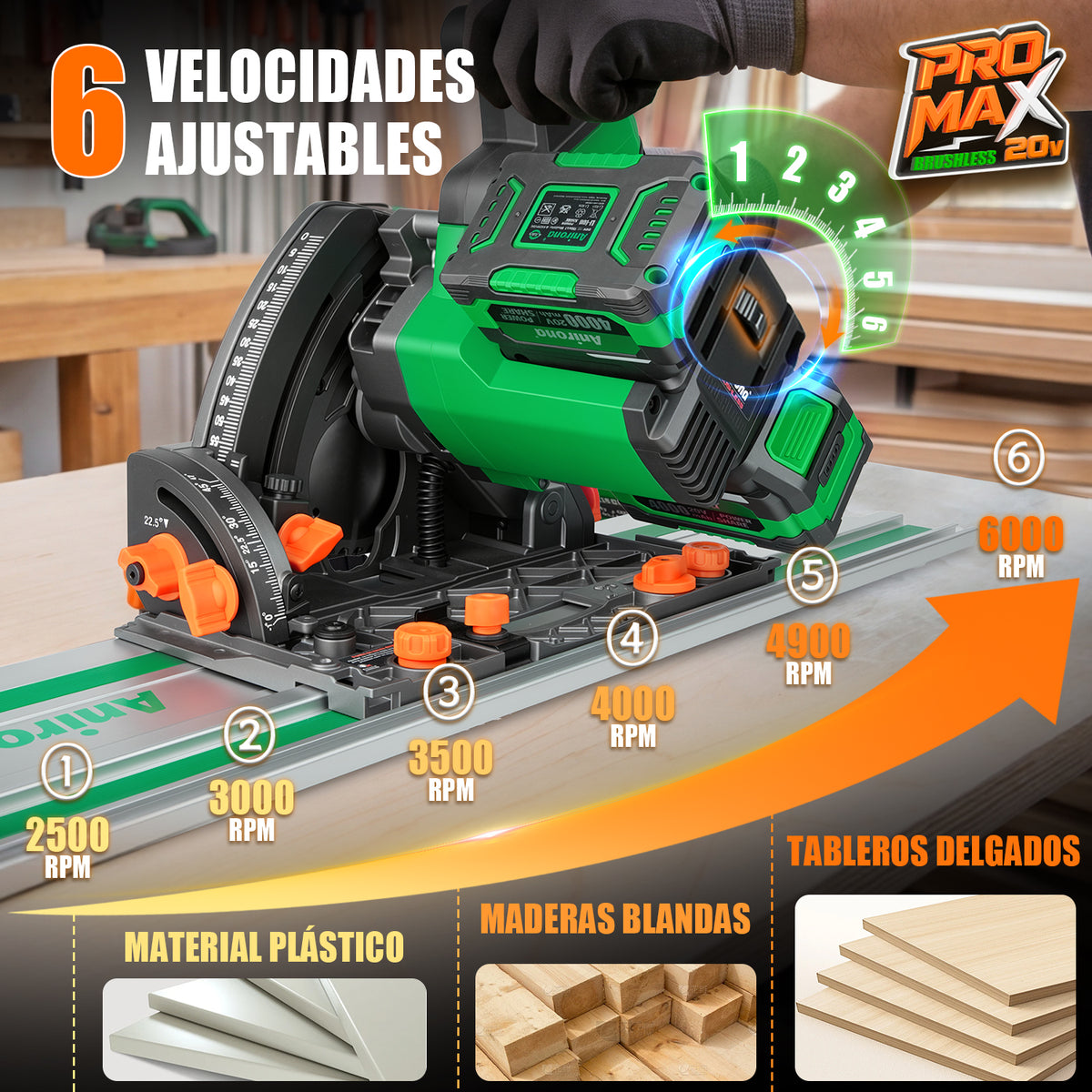 Sierra De Inmersión Inalambrica Anirona Promax 40v AA40-TS1810