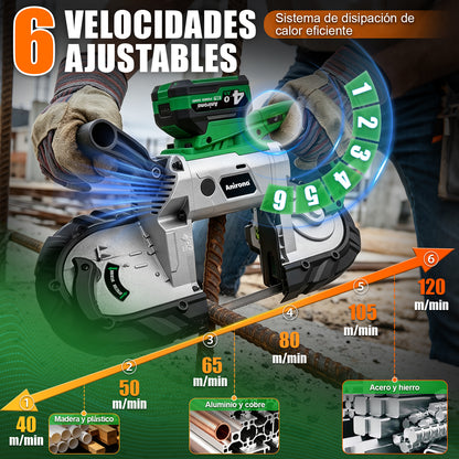Sierra Cinta Banda Inalámbrica Corte Profundo 4.0ah Batería AA20-BS2104