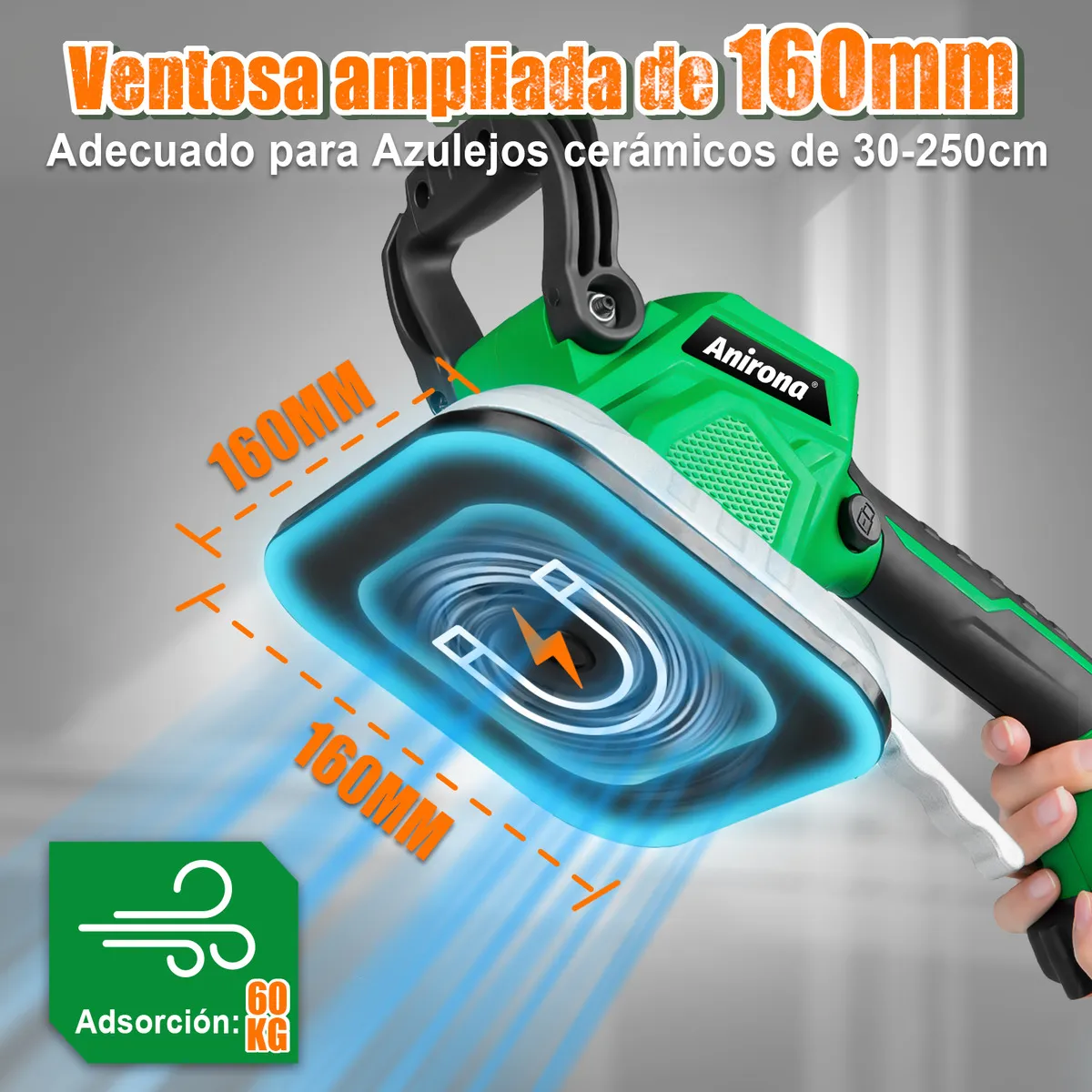 Vibrador Nivelador De Azulejos Adsorción 2 Baterías Anirona