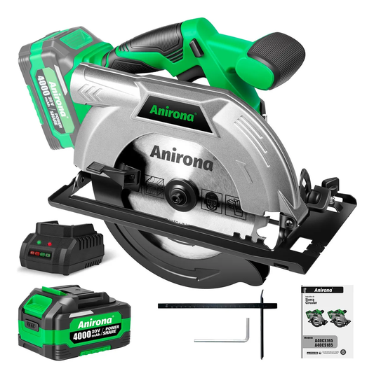 Sierra Circular Sin Carbones Inalámbrico 7-1/4 Anirona 4.0ah