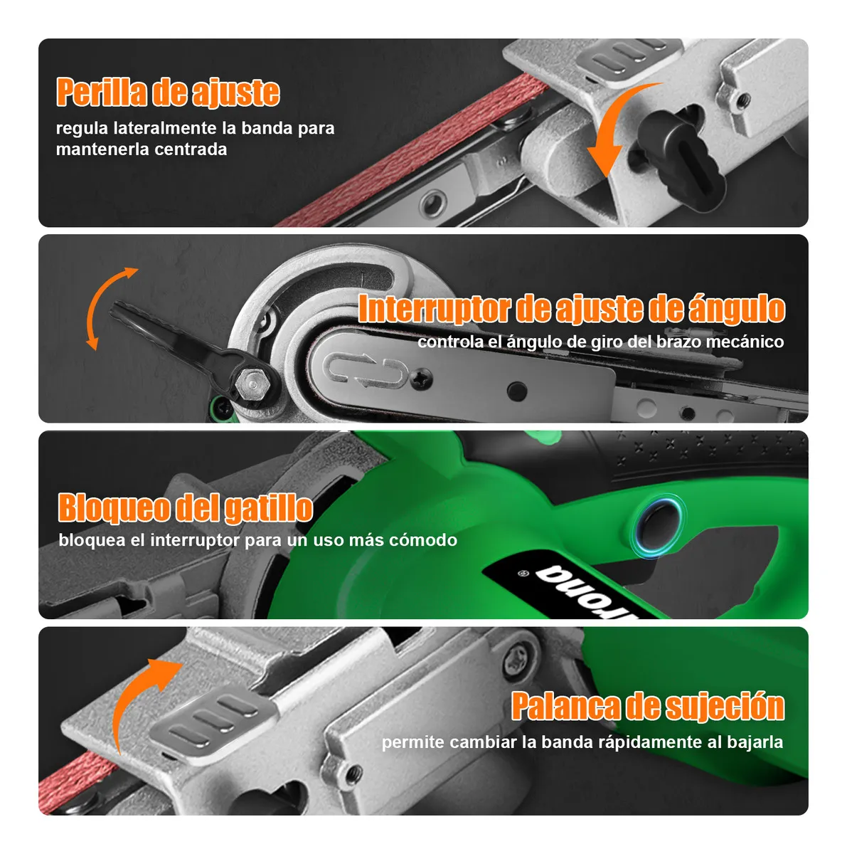 Mini Lijadora De Banda 1/2'' X 18'' Anirona Mbs457a
