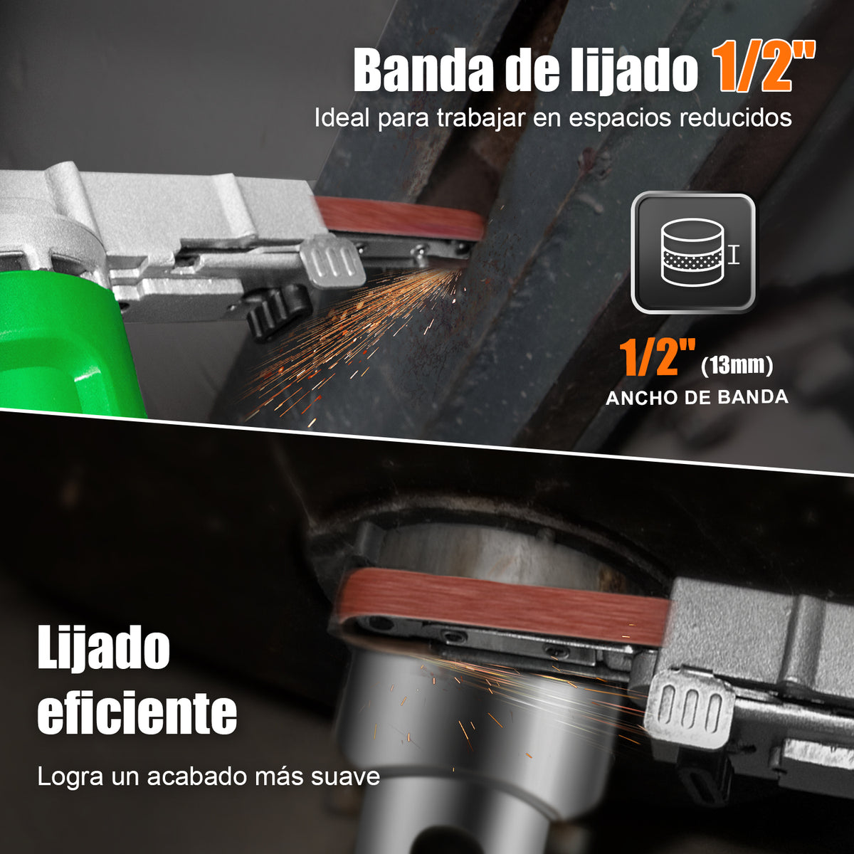 Mini Lijadora De Banda 1/2"" X 18"" Anirona MBS457A