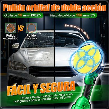 Pulidora Inalámbrica 20v Roto Orbital Doble Acción 6'' Auto AA20-PD8633