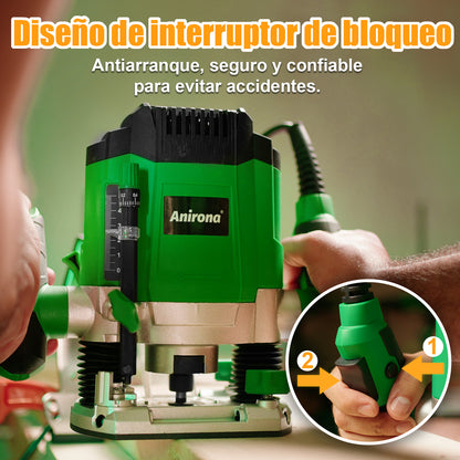 Router Anirona 1400w 1-3/4 Hp 7 Niveles De Velocidad ROU-A1