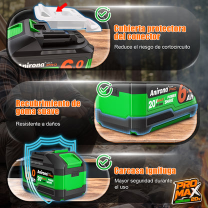 Batería Anirona 6.0ah 20v Para Herramientas Inalámbricas BK03-6.0