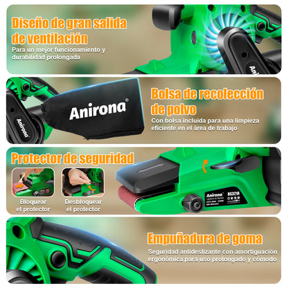 Lijadora De Banda 3 X 21 1200w Anirona Pro BS321A