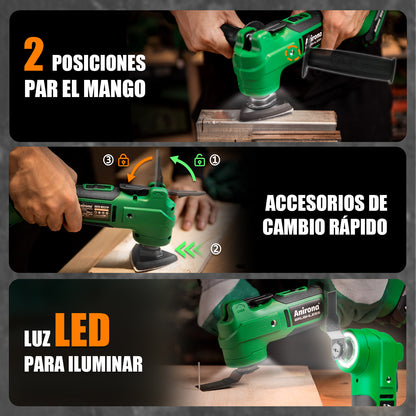 Multiherramienta Oscilante Inalámbrica Sin Carbones Anirona AA20-M3221P