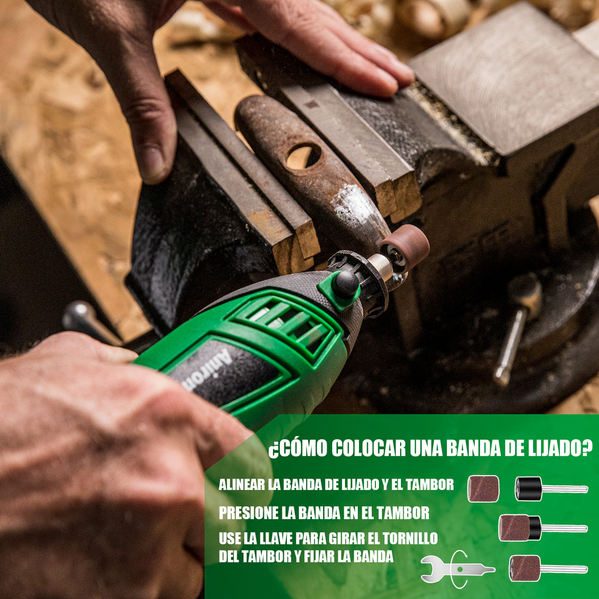 Mini Taladro Mototool Rectificadora Anirona Piezas 185w AA-RTK-185-1