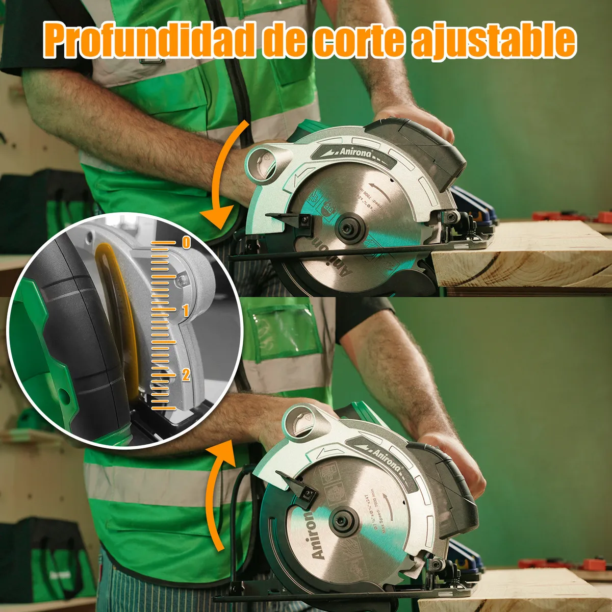 ANIRONA 7-1/4" Circular Saw CS612A Pro 1600W 60Hz