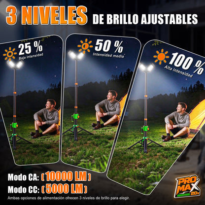 Lámpara De Trabajo Led 10000lm 20v Recargable Anirona Promax A20-TL100PM