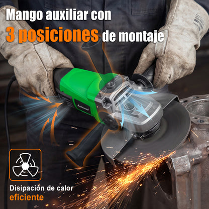 Esmeriladora Angular Eléctrica 7'' Industrial 2350w Anirona AG2350