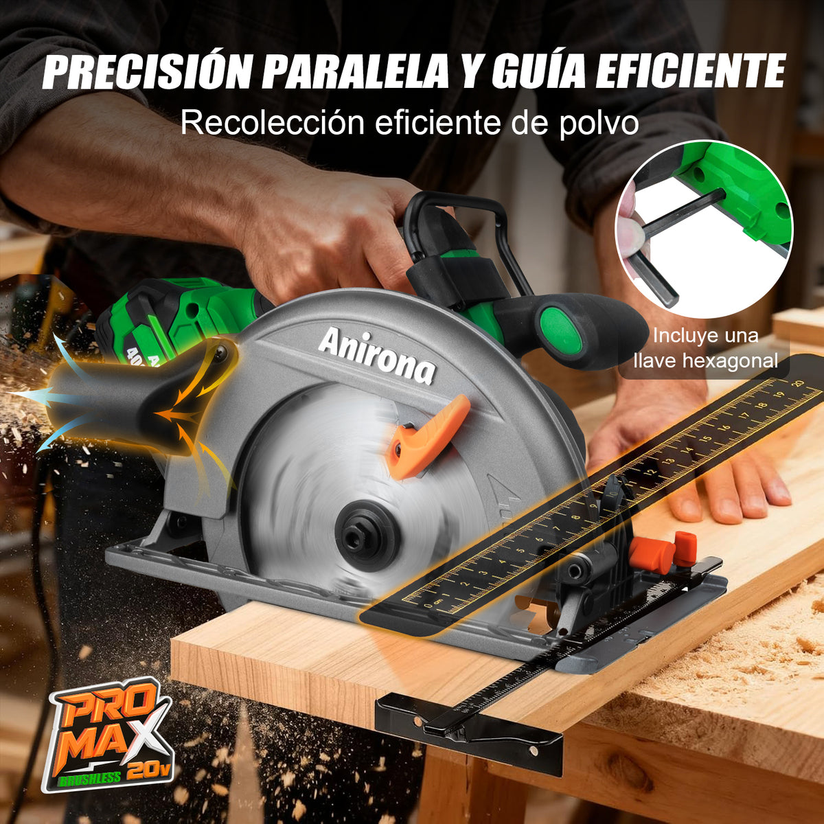 Sierra Circular 7-1/4'' Sin Carbón 4ah Anirona Promax A40CS185PM