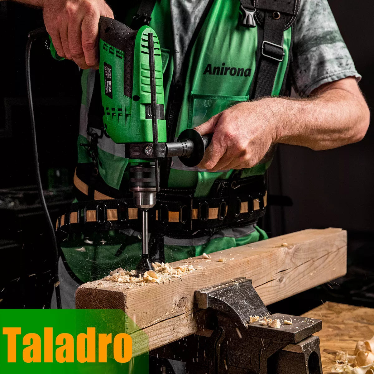 Taladro Rotomartillo 1/2'' Prof 650w Anirona Rd650 C/brocas