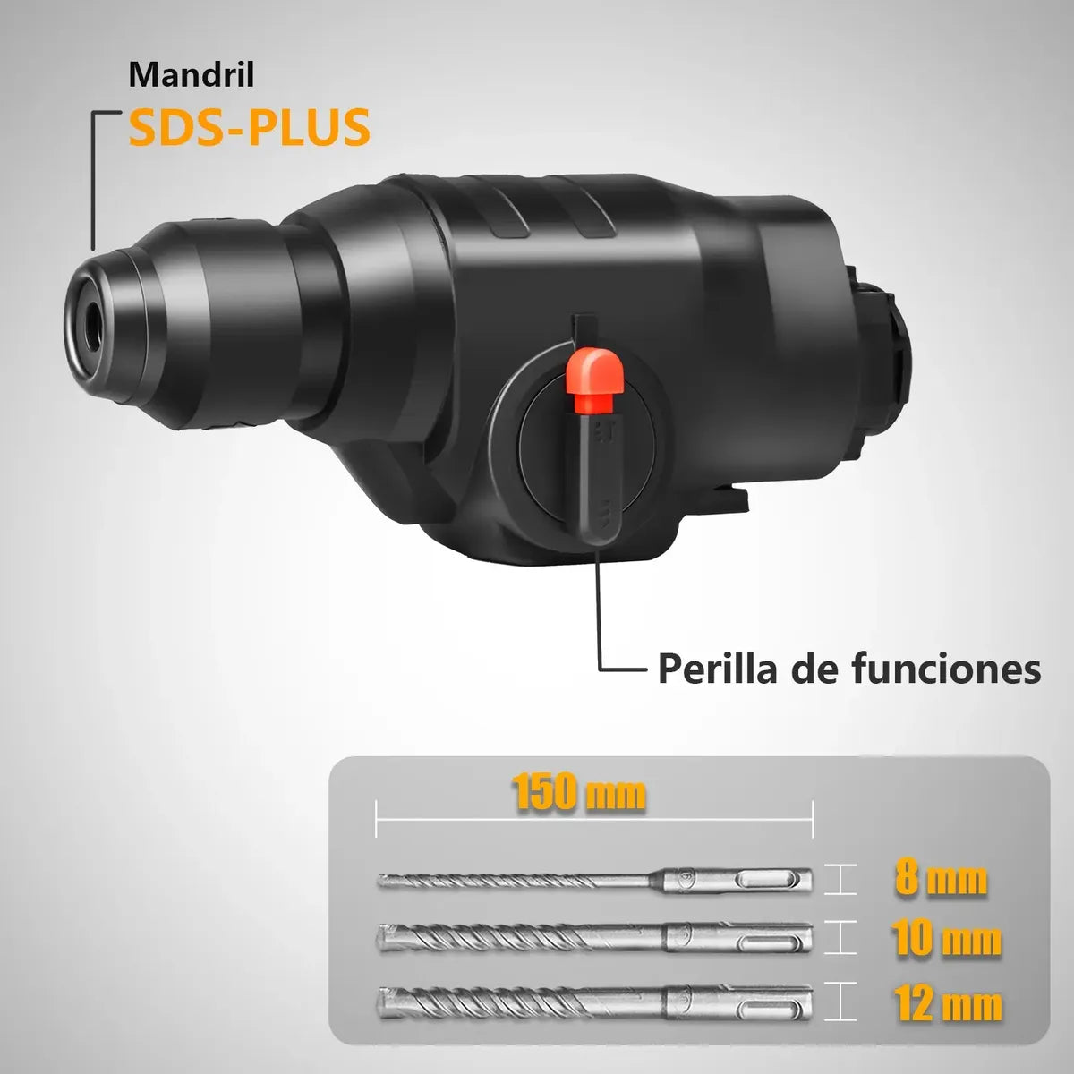 Rotomartillo Taladro Sds-plus Metax Anirona Mtxrh