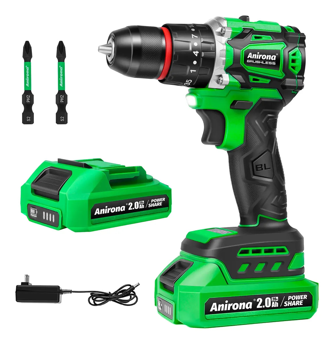 Taladro Rotomartillo Sin Carbones Inalámbrico 20v Anirona