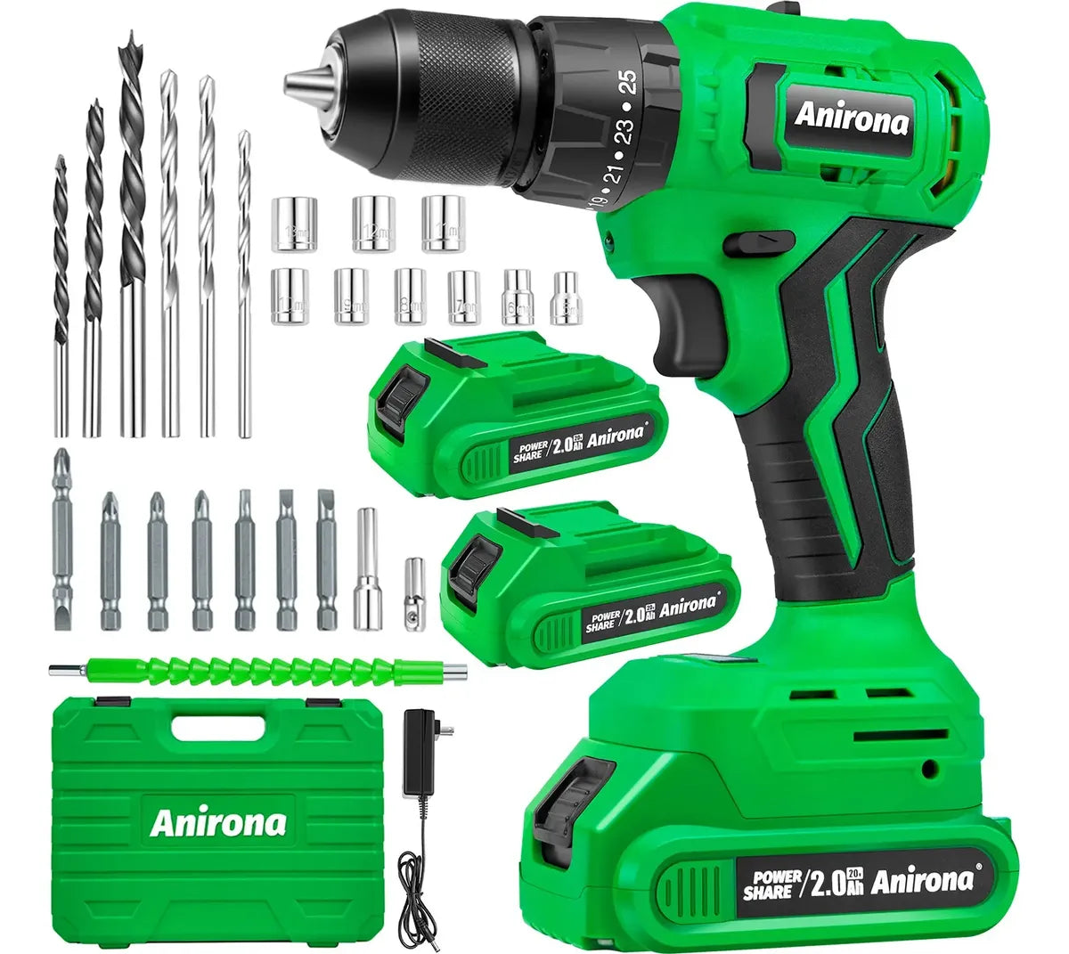 Taladro Rotomartillo Sin Carbones Inalámbrico 20v 2baterías