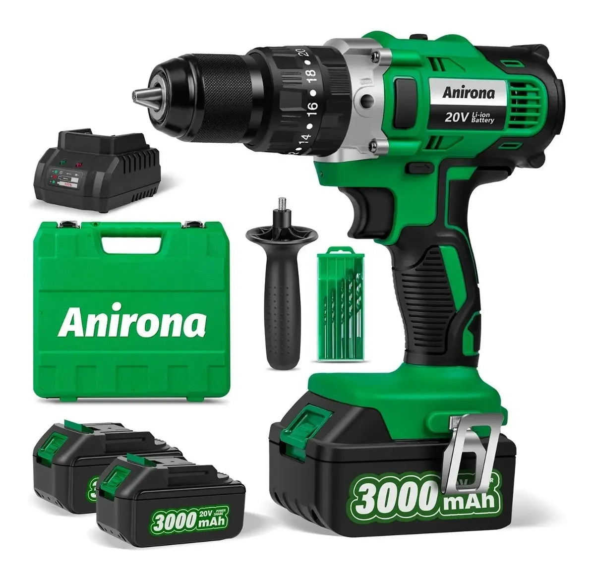 Taladro Rotomartillo Sin Carbones Inalámbrico 20v 2baterías