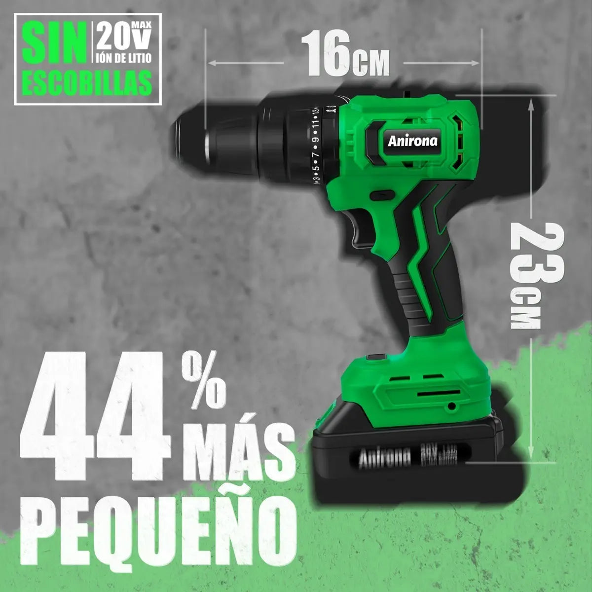Taladro Atornillador Rotomartillo S/carbones Inalámbrico 20v