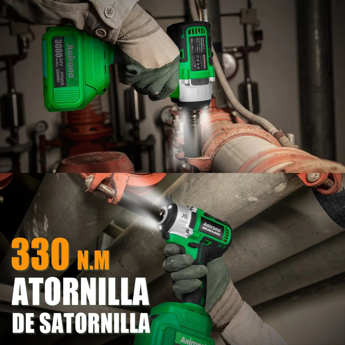 Kit De Taladro Rotomartillo & Llaves De Impacto Sin Carbones