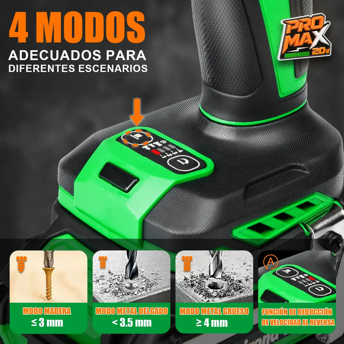Atornillador De Impacto Inalámbrico 20v Anirona Promax 2108