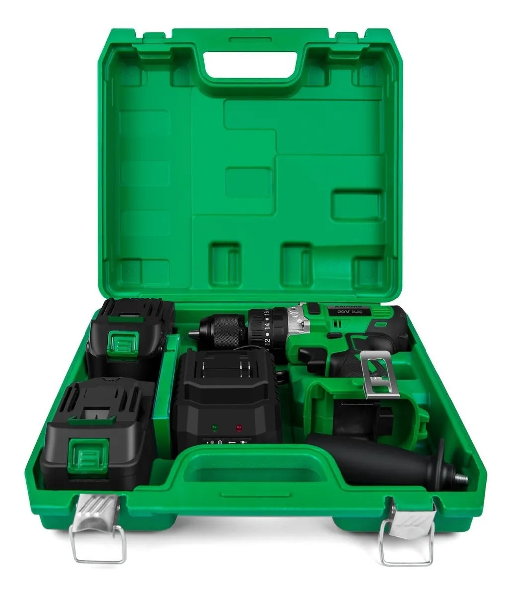 Taladro Rotomartillo Sin Carbones Inalámbrico 20v 2baterías