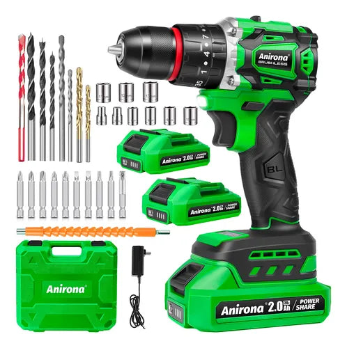 Taladro Rotomartillo Sin Carbones Inalámbrico 20v 2 Baterías