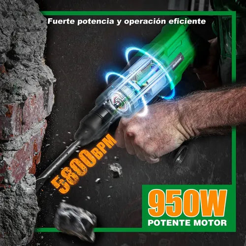 Rotomartillo Perforador Cincelador Sds 950w Anirona Rh26a