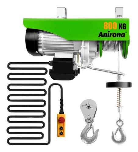 Polipasto Eléctrico Anirona De Carga De 400/800kg 20m 110v