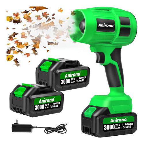 Soplador De Aire Para Hojas Inalámbrico Anirona 2 Baterías