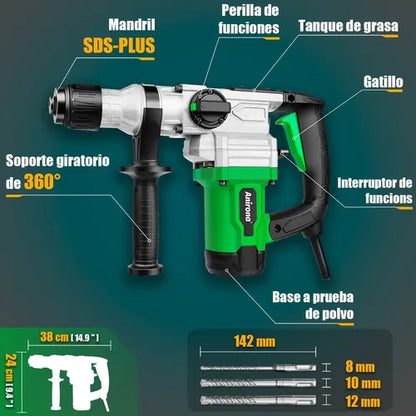 Rotomartillo Cincelador Anirona Industrial Sds 1600w Ma28b
