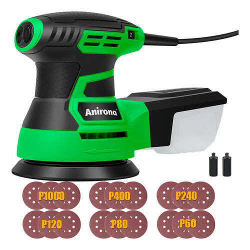 Lijadora Roto Orbital 5"" De 13000 Opm 450w Anirona