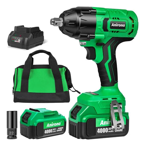 Pistola Llave De Impacto Inalámbrico Anirona De 20v Batería