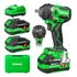 Llave De Impacto Inalámbrica 1/2 Brushless 800nm 2 Baterías