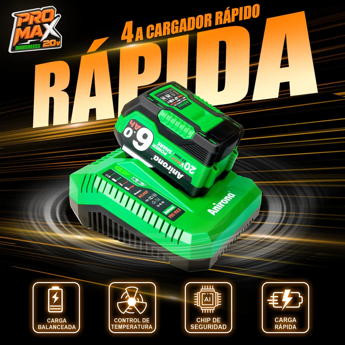 Llave De Impacto 1800nm Inalámbrica 3/4'' 6.0ah Batería Ind.W1800PM