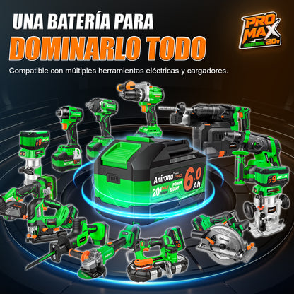 Batería Anirona 6.0ah 20v Para Herramientas Inalámbricas BK03-6.0