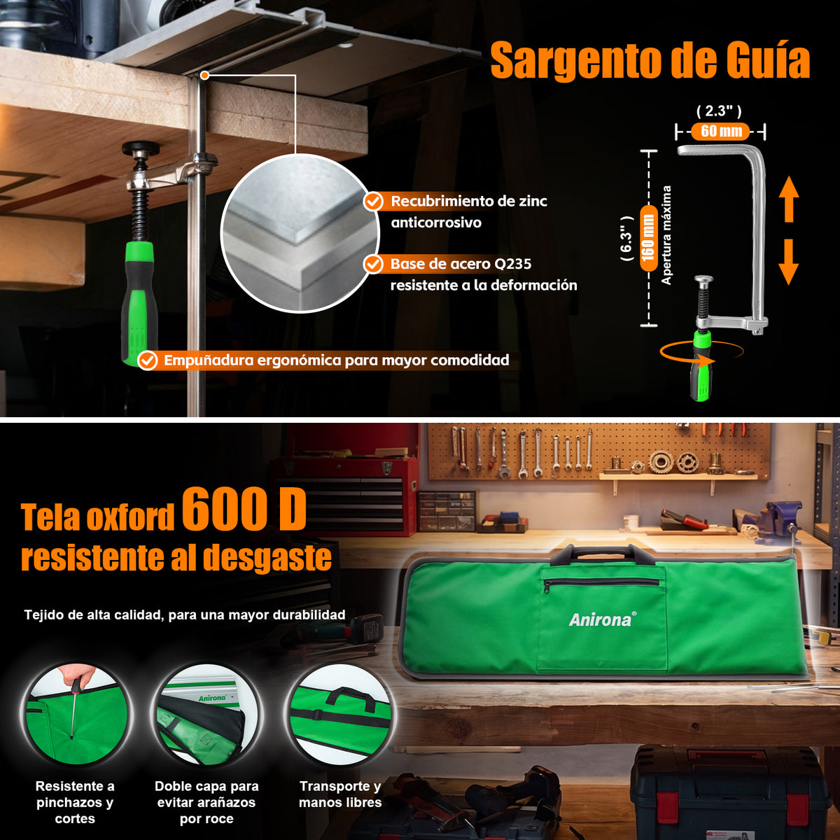 Riel Guía De Aluminio Para Sierra De Inmersión Anirona T70KIT