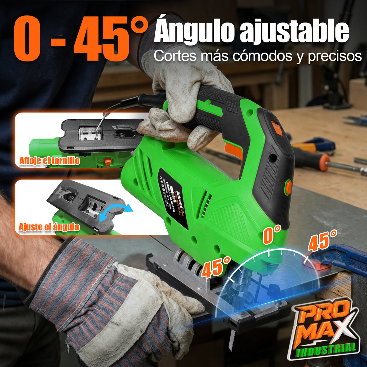 Sierra Caladora Eléctrica 850w Para Madera Anirona Promax JS8006PM