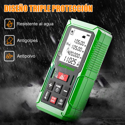 Telémetro Láser Medidor 105m Distanciómetro Anirona Digital FG100