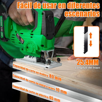 Sierra Caladora Inalámbrica Con 2 Baterías 2.0ah Anirona Pro AA20-JS2