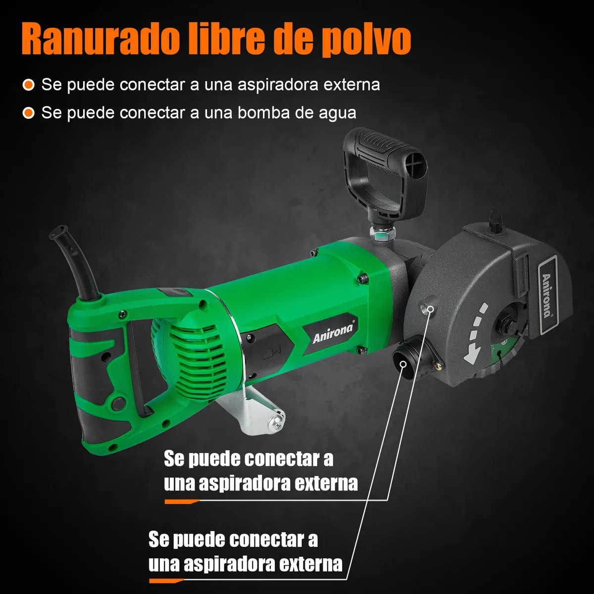 Ranurador Maquina Sierra Corte Pared Concreto Anirona 4900w