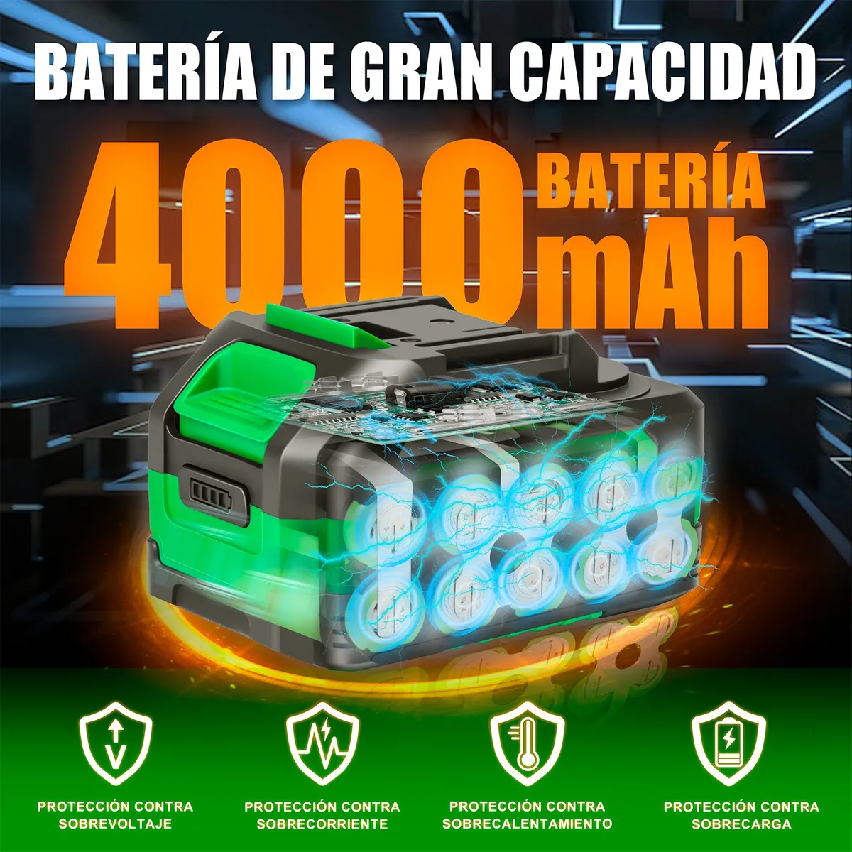 Sierra Circular Sin Carbones Inalámbrico 7-1/4 Anirona 4.0ah