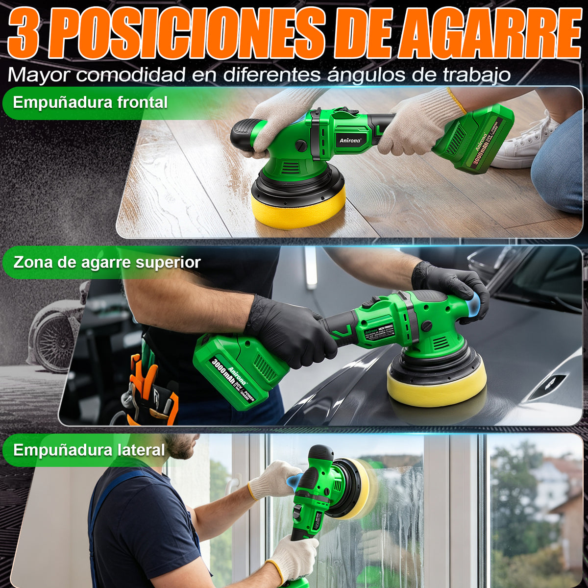 Pulidora Inalámbrica 20v Roto Orbital Doble Acción 6'' Auto AA20-PD8633