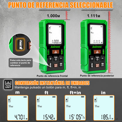 Medidor Láser Telémetro Distanciómetro 45 Metros Anirona FG40