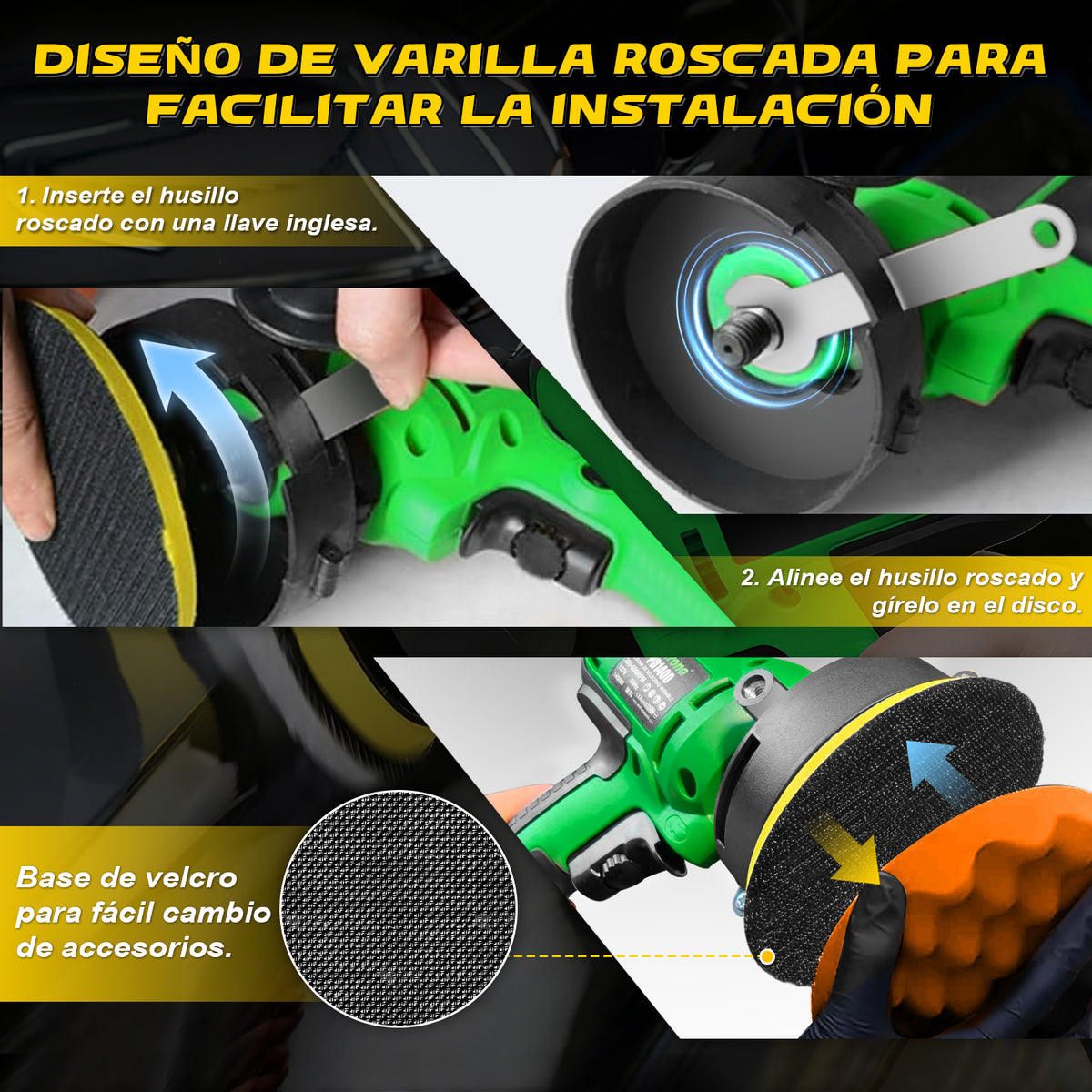 Pulidora Rotativa 125mm Eléctrico Para Coches 1400w Anirona PD1400